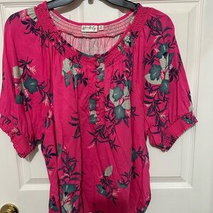 Wonderly Fuchsia Floral Blouse